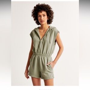 Abercrombie & Fitch Hooded Fleece Romper